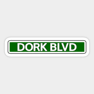 Dork Blvd Street Sign Sticker